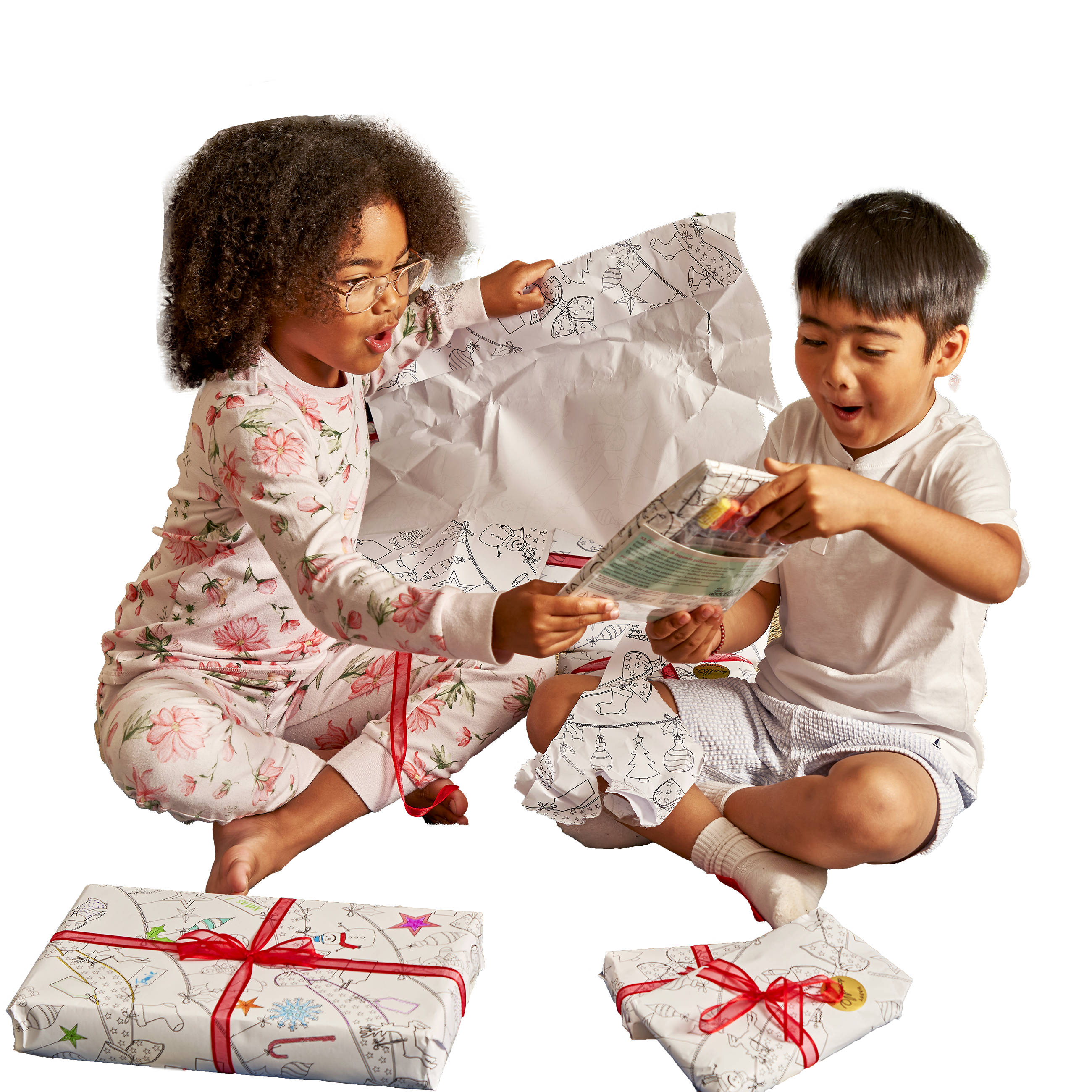colour-in Christmas collection