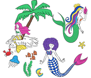 color-in mermaid gifts