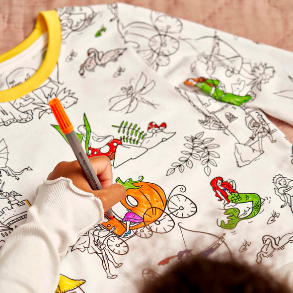 color your own pajamas - fairytales & legends