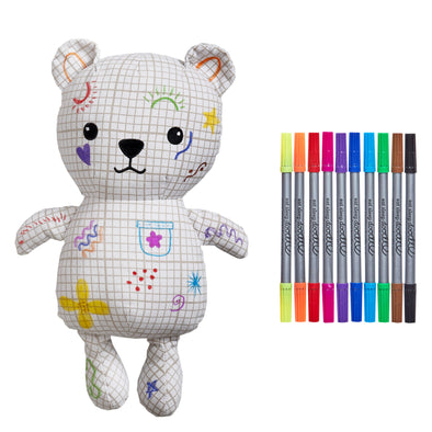 color-in & doodle Artie Bear