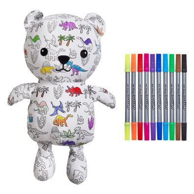 color-in dinosaur Artie Bear