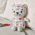 close up of a dinosaur design artie bear