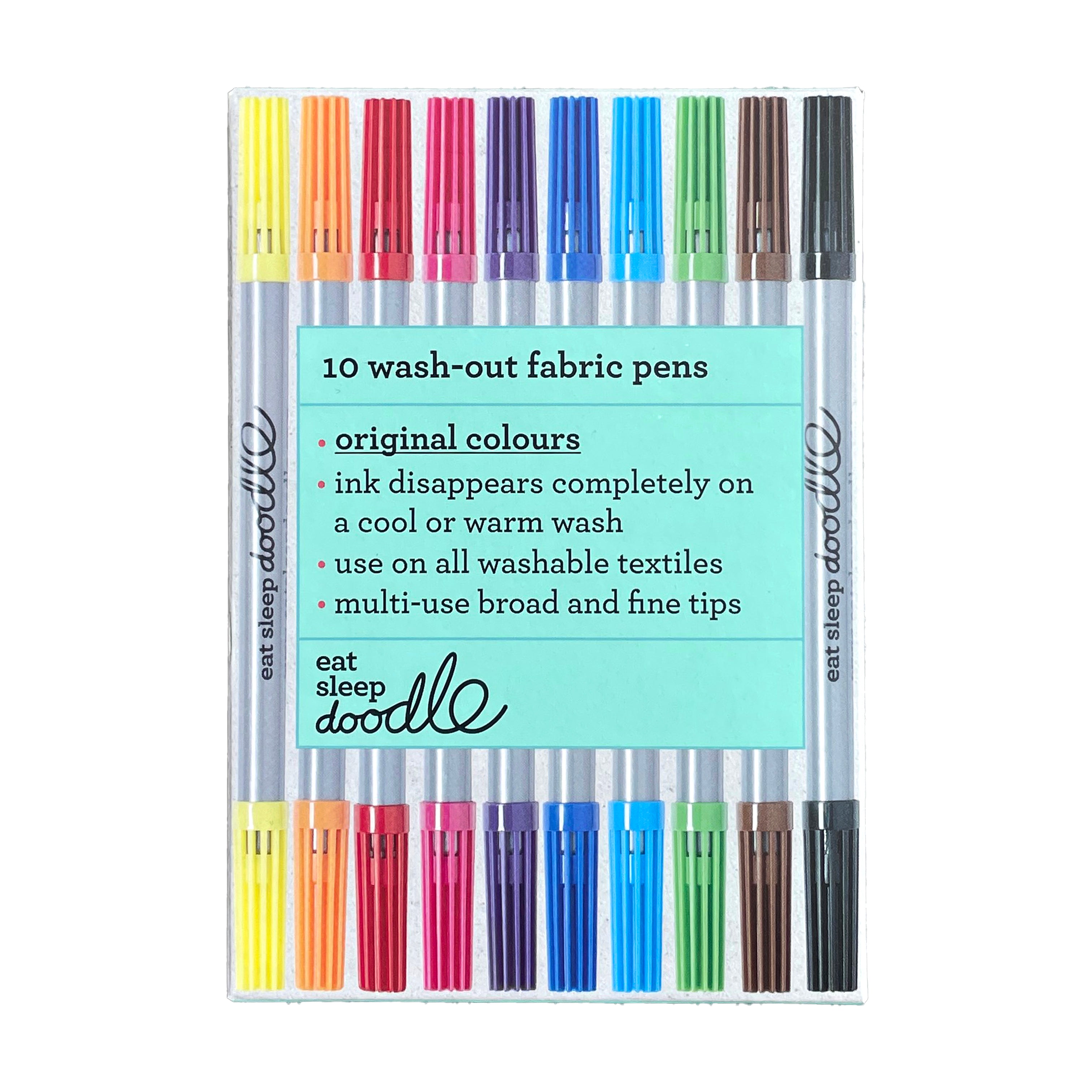 coffret de stylos lavables effaçables Doodle : couleurs classiques