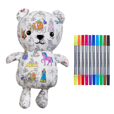 color-in fairytale Artie Bear