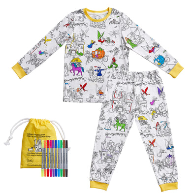 color your own pajamas - fairytales & legends