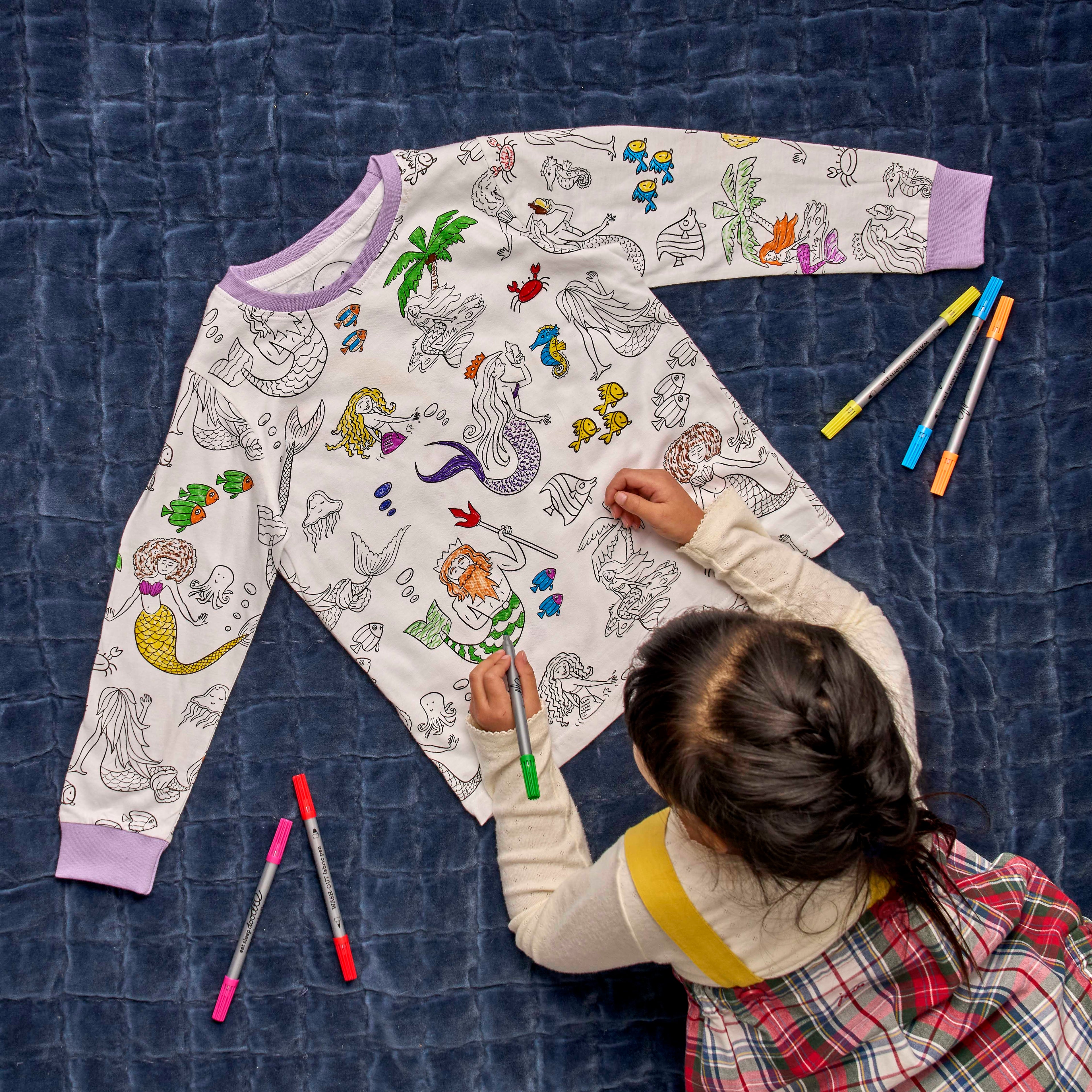 couleur sirène en pyjama