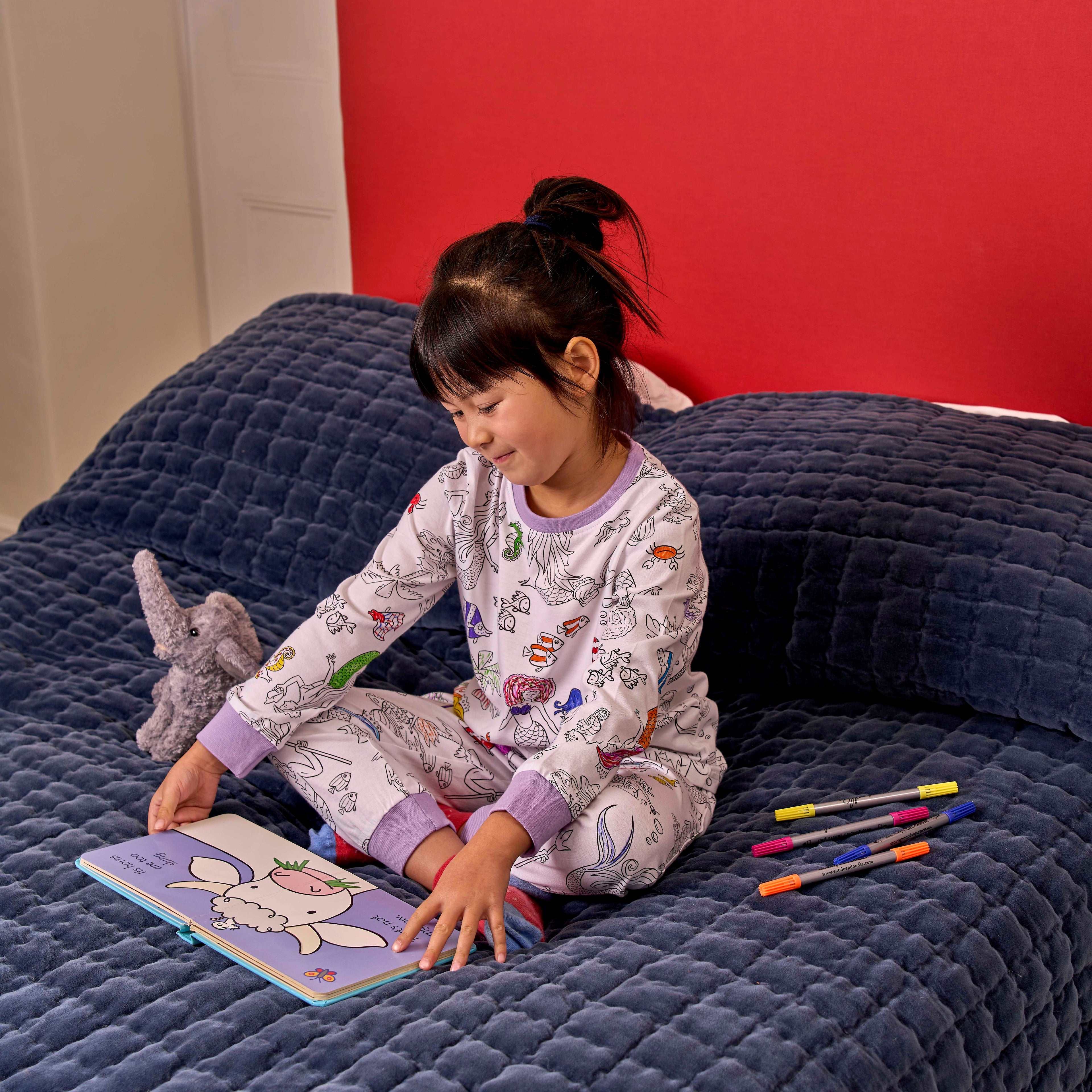 couleur sirène en pyjama