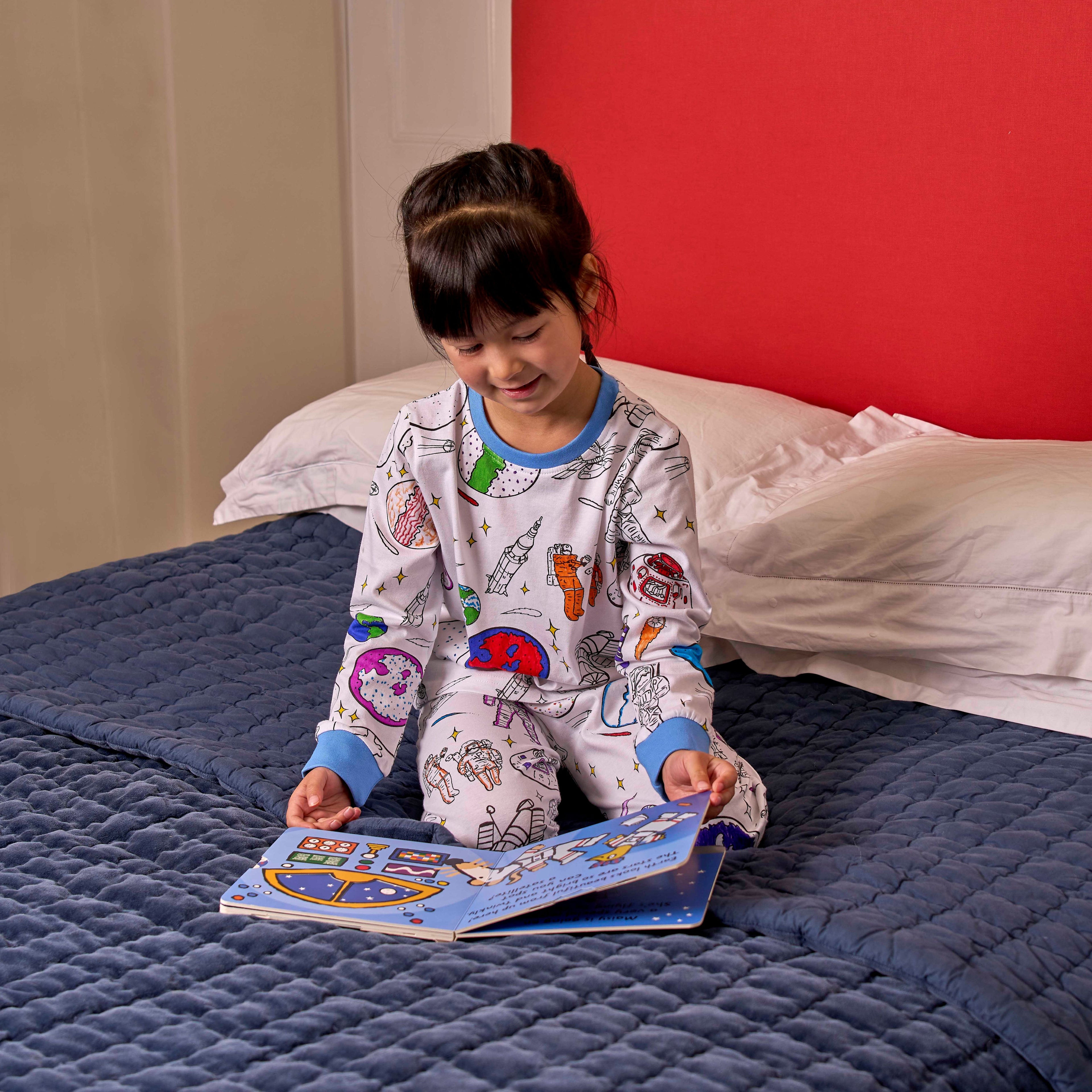 explorador espacial para colorear en pijama